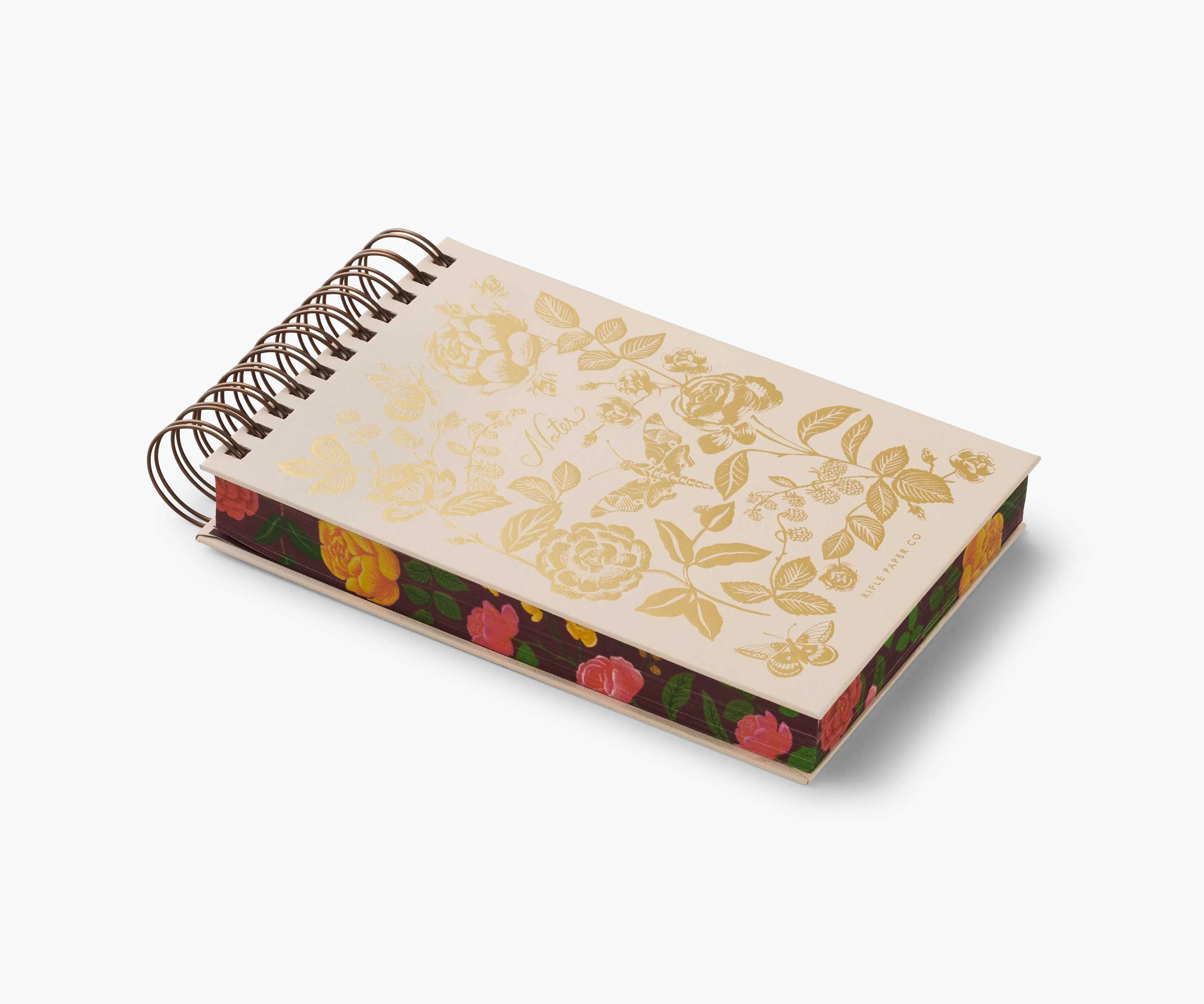 Rahil Notepad Desktop Desktop Spiral Notepad - English Rose - Rifle Paper Co.